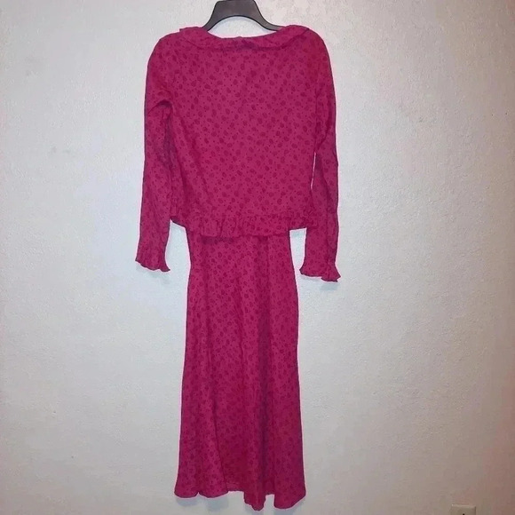 NWT Gordon James Womens paisley print crop Ruffle Cardigan & Dress Size Small - Picture 2 of 12